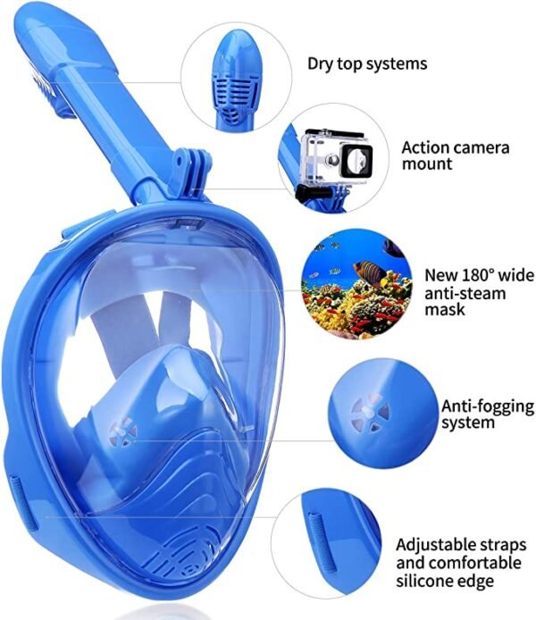 QingSong Kids Snorkel Mask Full Face |Paradise Island Hurghada